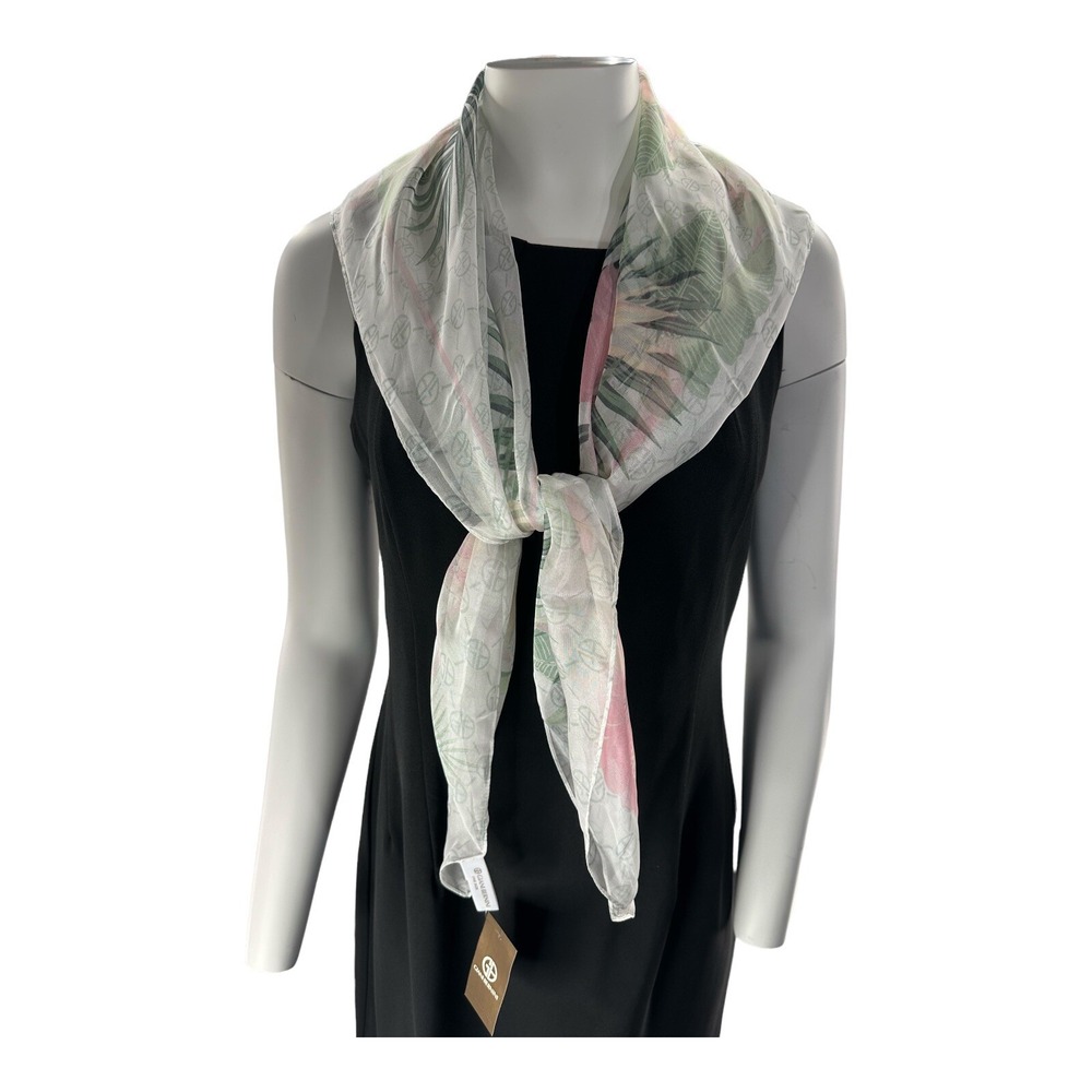 Giani Bernini Scarf Womens One Size Blush Neutral New Tropical Floral GB36121001